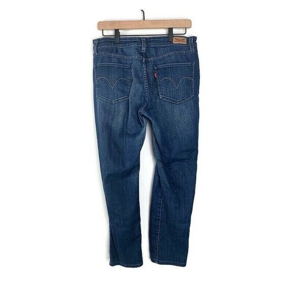 Levis Womens Mid Rise Skinny Jeans Size 14 Denim Blue Casual Wear - Picture 2 of 5